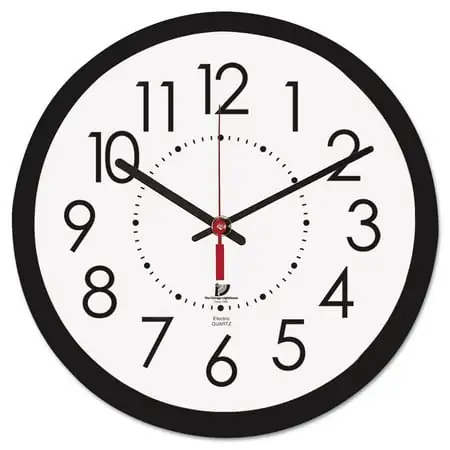 14 . 5 Blk Electric Clock, 12 . 5 Dial, 5 ' Cord UL rated movement