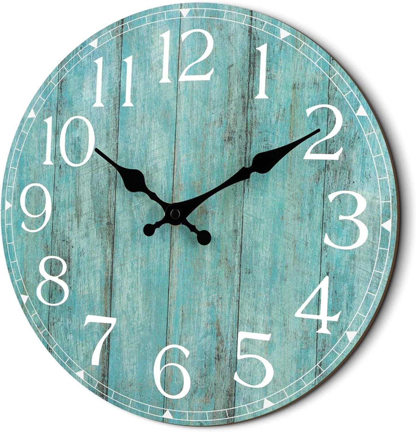14 Inch Wall Clock Teal Kitchen Accessories And Decor Wall Clocks Battery Operat