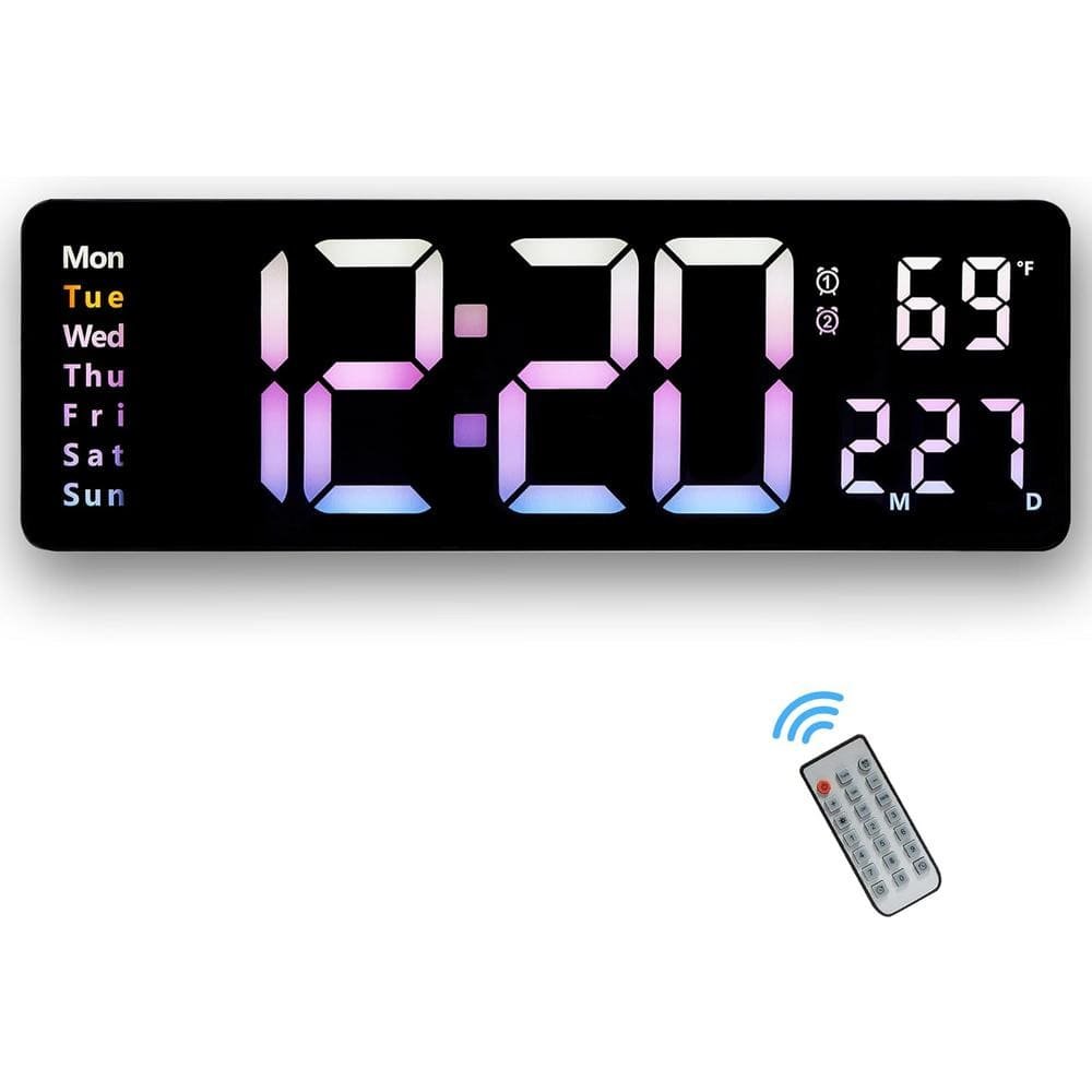 16" LED Digital Wall Clock, Large Display Digital Countdown Clock with Remote...