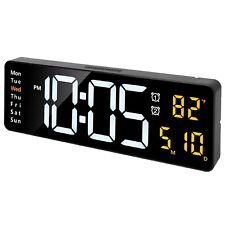 16โ Wall Large Screen Digital Wall Clock LED Display Temperature Calendar Date