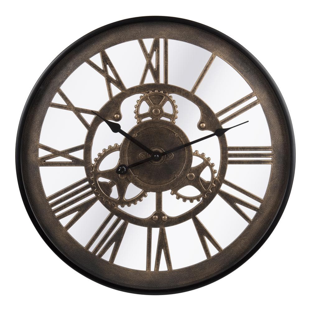 18 in. x 18 in. Bronze Kiera Grace Round Antique Tomos Decorative...