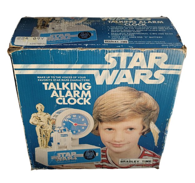 1977/80 Empire Strikes Back Star Wars Talking Alarm Clock C3P0 R2D2 Box Runs M23