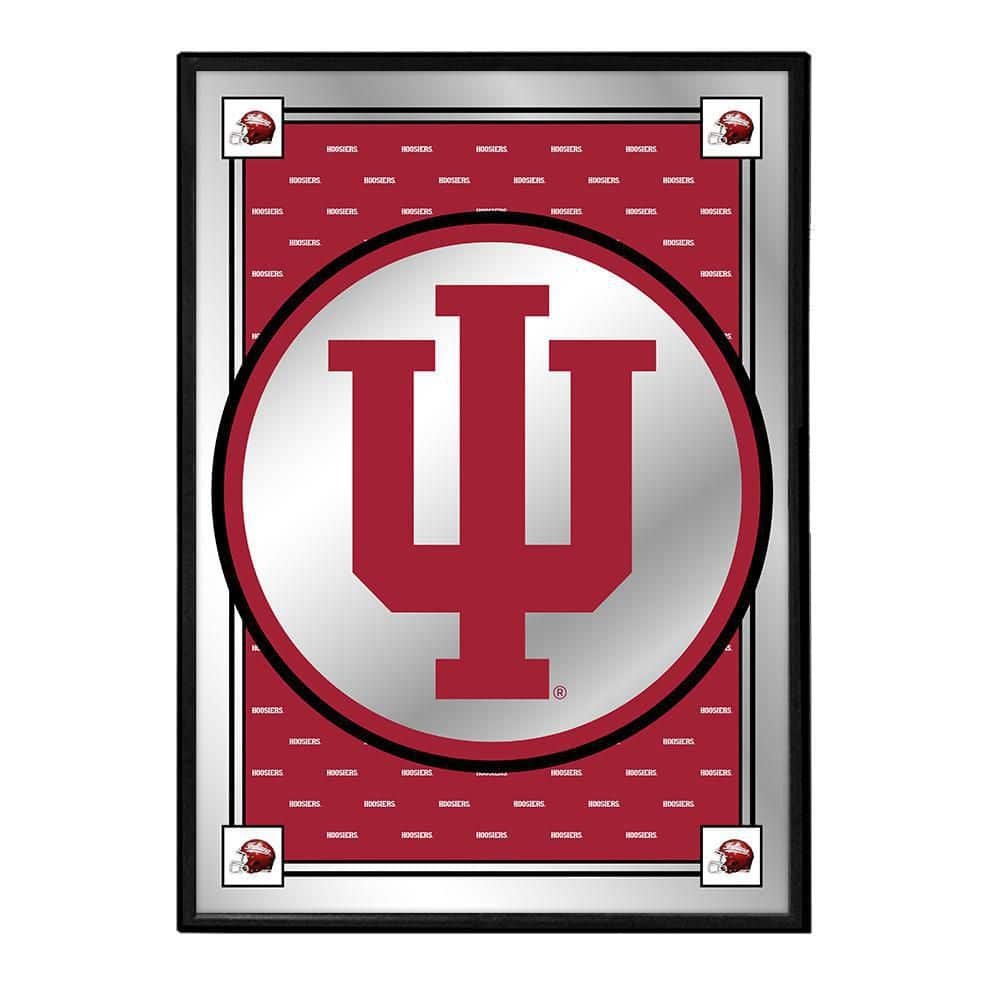 19 in. X 28 in. Indiana Hoosiers Team Spirit Framed Mirrored Decorative...