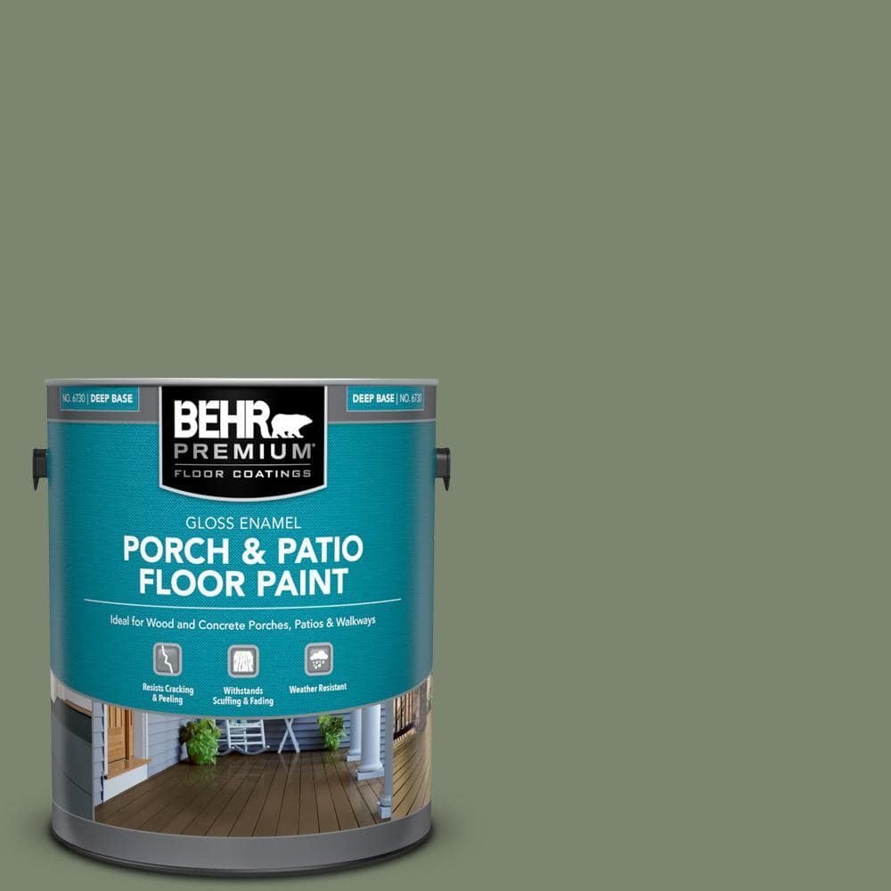 1 gal. #SC-126 Woodland Green Gloss Enamel Interior/Exterior Porch and Patio Floor...