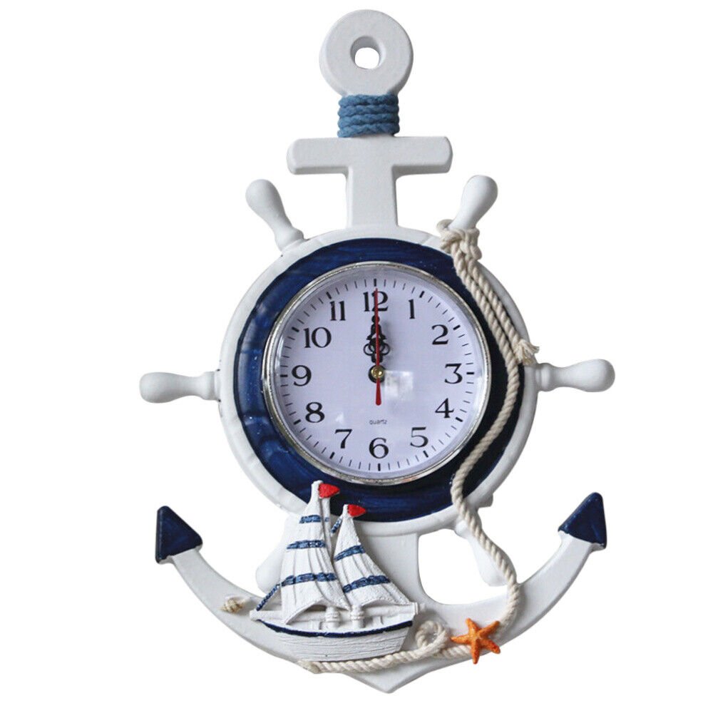 1PCS nautical theme decor Wall Clock sea theme bathroom clock Bathroom