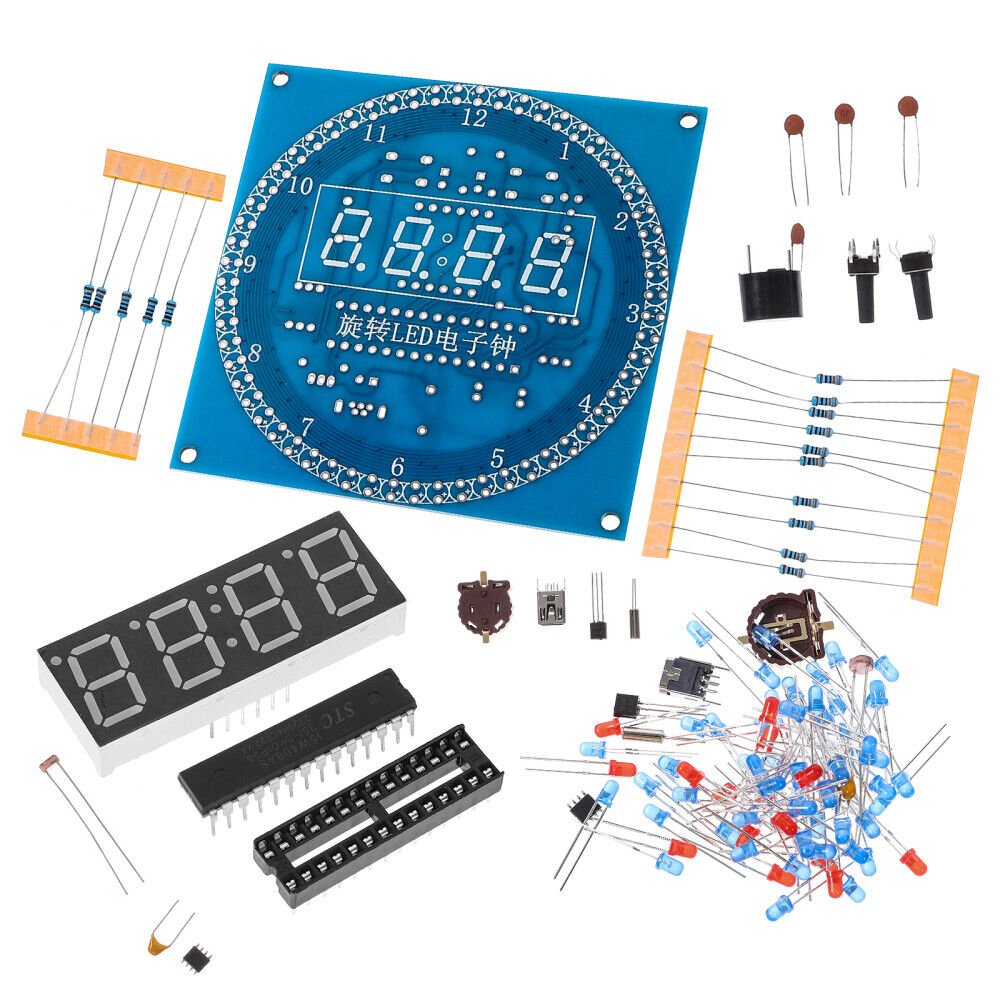 1 Set Electronic Clock Kit Digital DIY Clock Set DIY Making Clock Movement