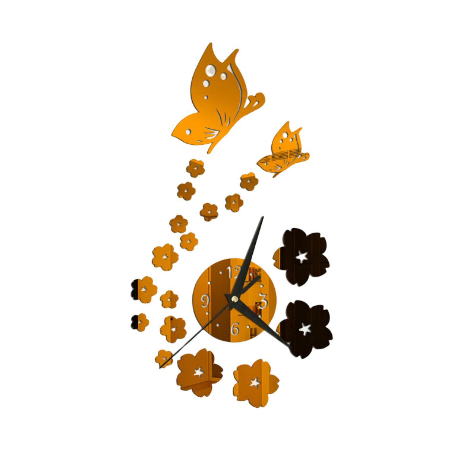 1 Set Wall Clock Battery Operated Decoration Housewarming Gift Hanging Clock 3d