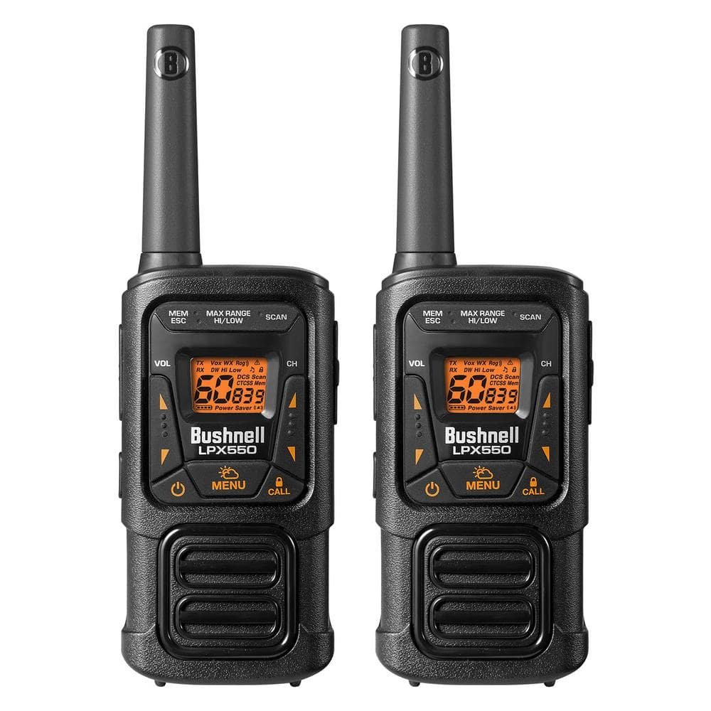 2-Watt Power 36 Mile Range 2-Way Radio (2-Pack) with Dock Charger