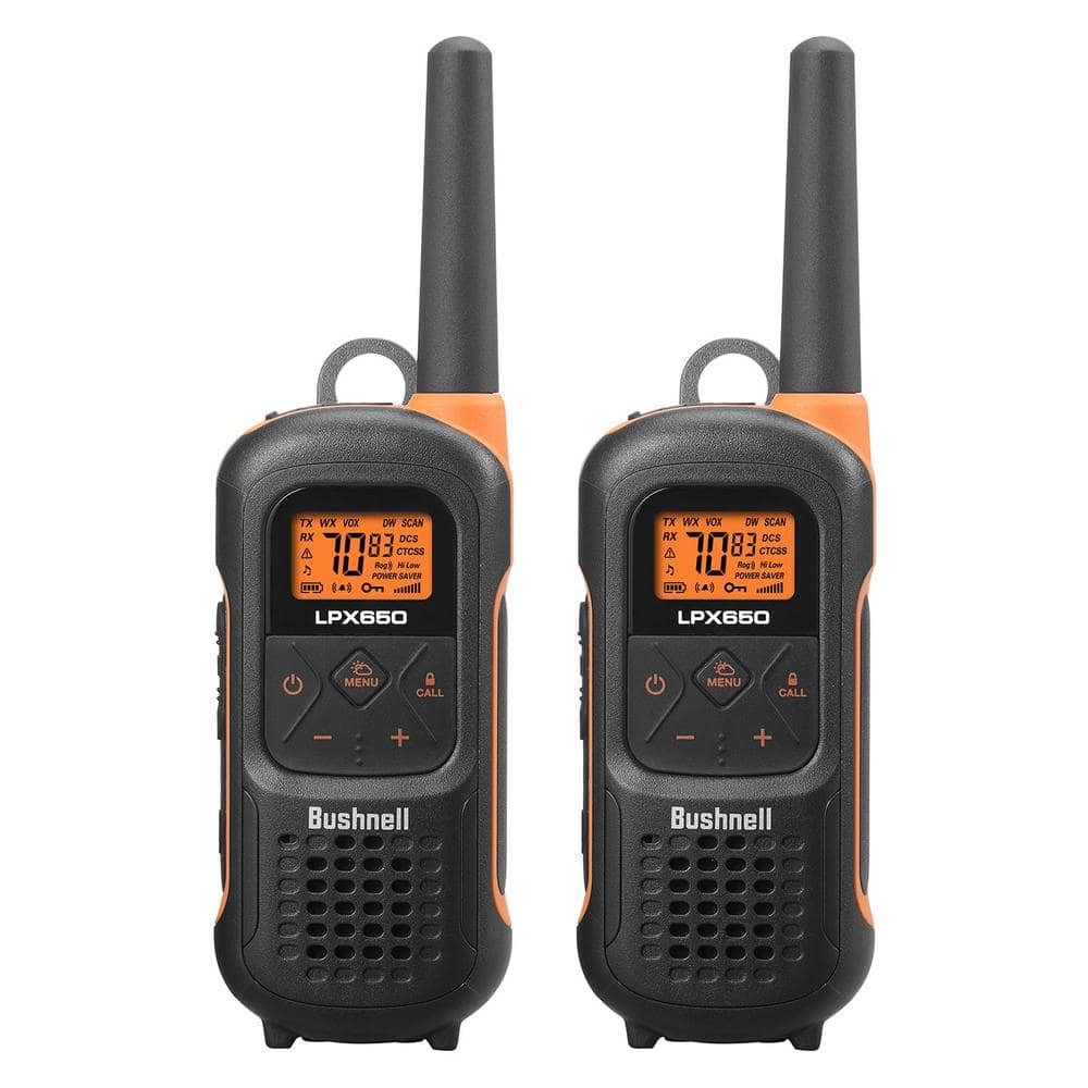 2-Watt Power 42 mile Range Floating 2-Way Radio (2-Pack) with Dock Charger