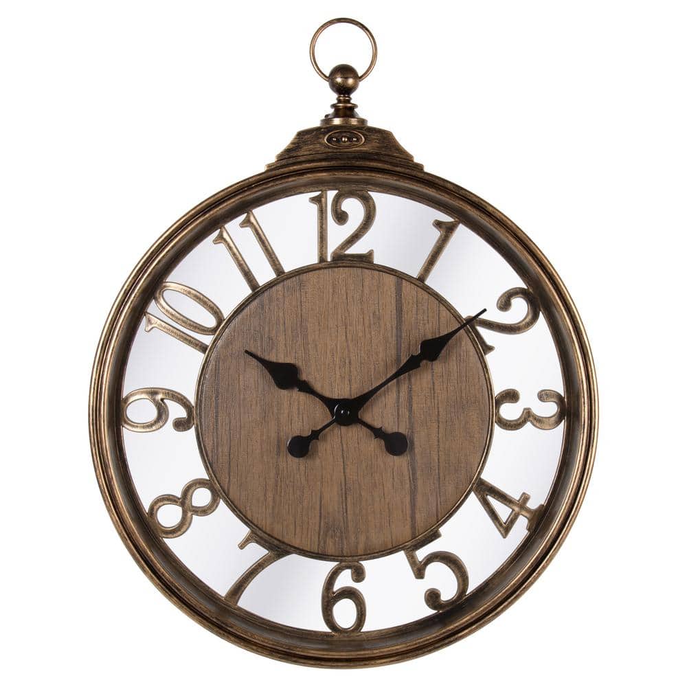 20.5 in. x 20.5 in. Gold Kiera Grace Round Antique Jared Decorative...