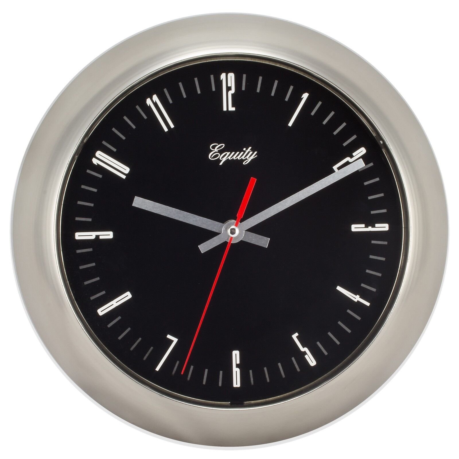 20801 Equity by La Crosse 11" Metal Silent Sweep Analog Wall Clock - Open Box