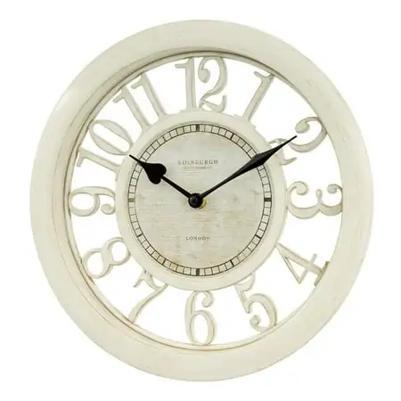 20857 Edinburgh Clock Works Co. 11 . 5 " Floating Dial Wall Clock by Equity White photo 20857 Edinburgh Clock Works Co. 11 . 5 " Floating Dial Wall Clock by Equity White photo