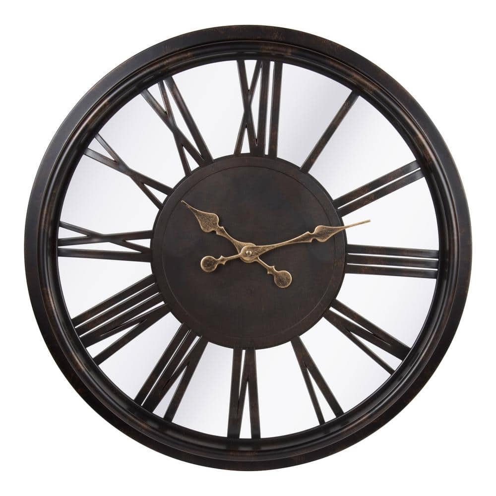 20 in. x 20 in. Black Kiera Grace Round Antique Jayce Living...