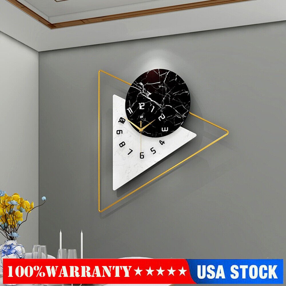 22.5" Modern Wall Clock Large Unique Hanging Art Crafts Living Room Decoration