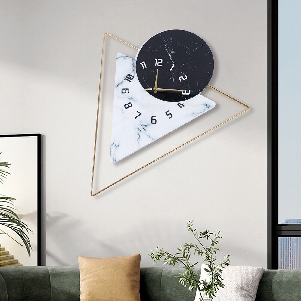 22.5" Modern Wall Clock Large Unique Hanging Art Crafts Living Room Decoration