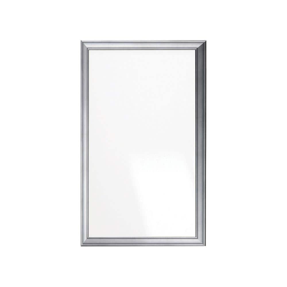 23.5 in. W x 36 in. H Cool Silver Slim Wall Mirror