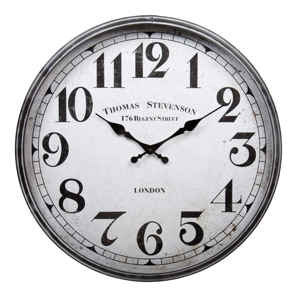 23.5 in. x 23.5 in. Silver Kiera Grace Round Traditional Parnell Decorative...