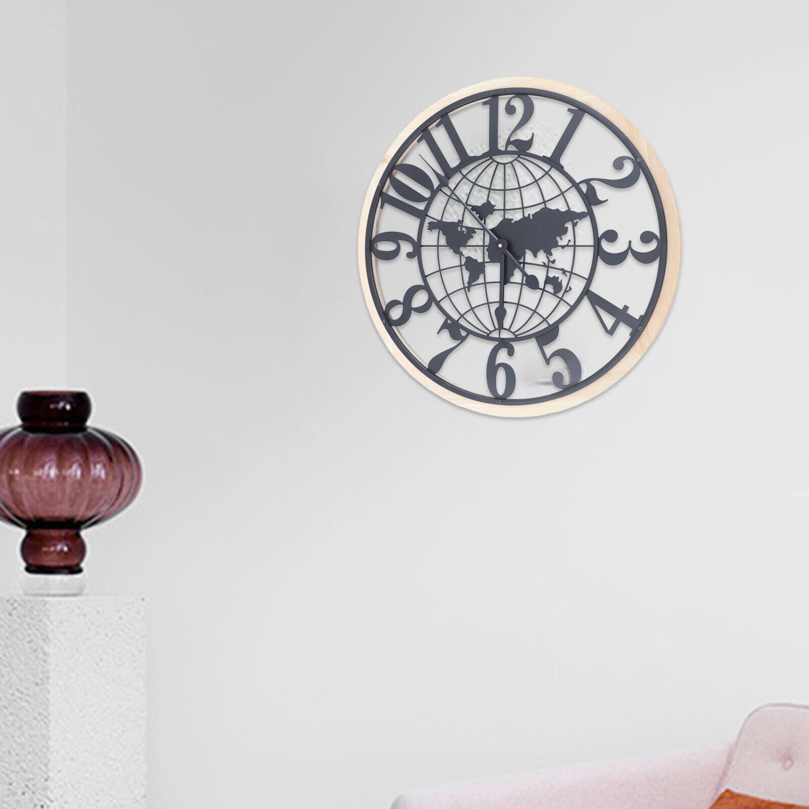 23inch Seiko World Map Wall Clock Modern Wall Clock Creative Clocks