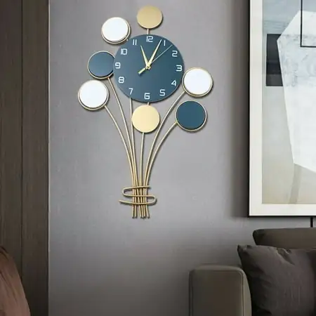 25 " Large Hanging Wall Clock Metal Living Room Wall Watch Home Decor/Gift DIY Modern Luxury Wall photo 25 " Large Hanging Wall Clock Metal Living Room Wall Watch Home Decor/Gift DIY Modern Luxury Wall