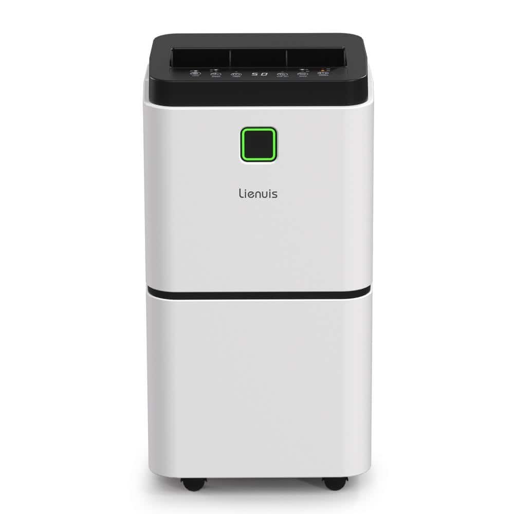 25 pt. 1,500 sq. ft. Dehumidifier for Home and Basements in White...