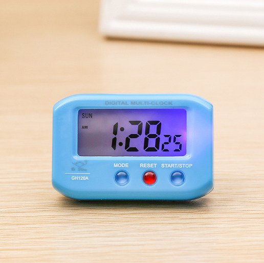 2.7" Small LCD Digital Time & Date Alarm Clock Stop Snooze Night Light Kitchen