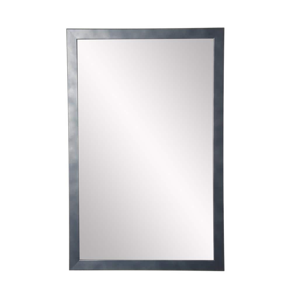 28.5 in. W x 35 in. H Rectangle Framed Gunmetal Mirror