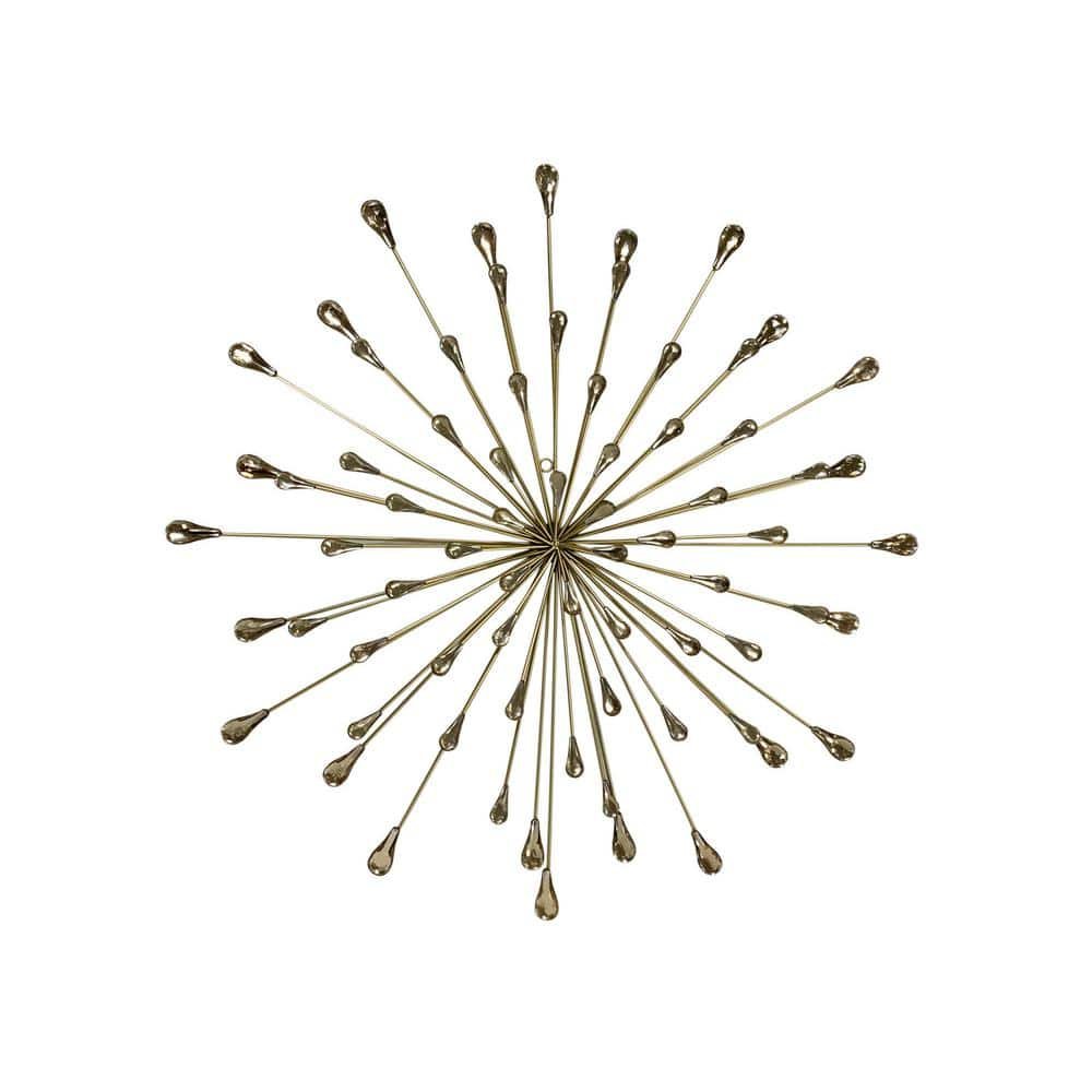 28 in. Metal Gold Starburst Wall Decor