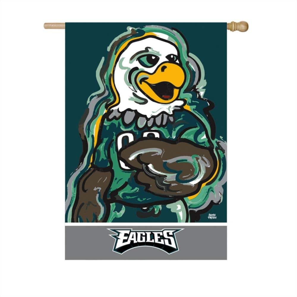 29 in. x 43 in. Philadelphia Eagles Justin Patten Artwork Mascot House...