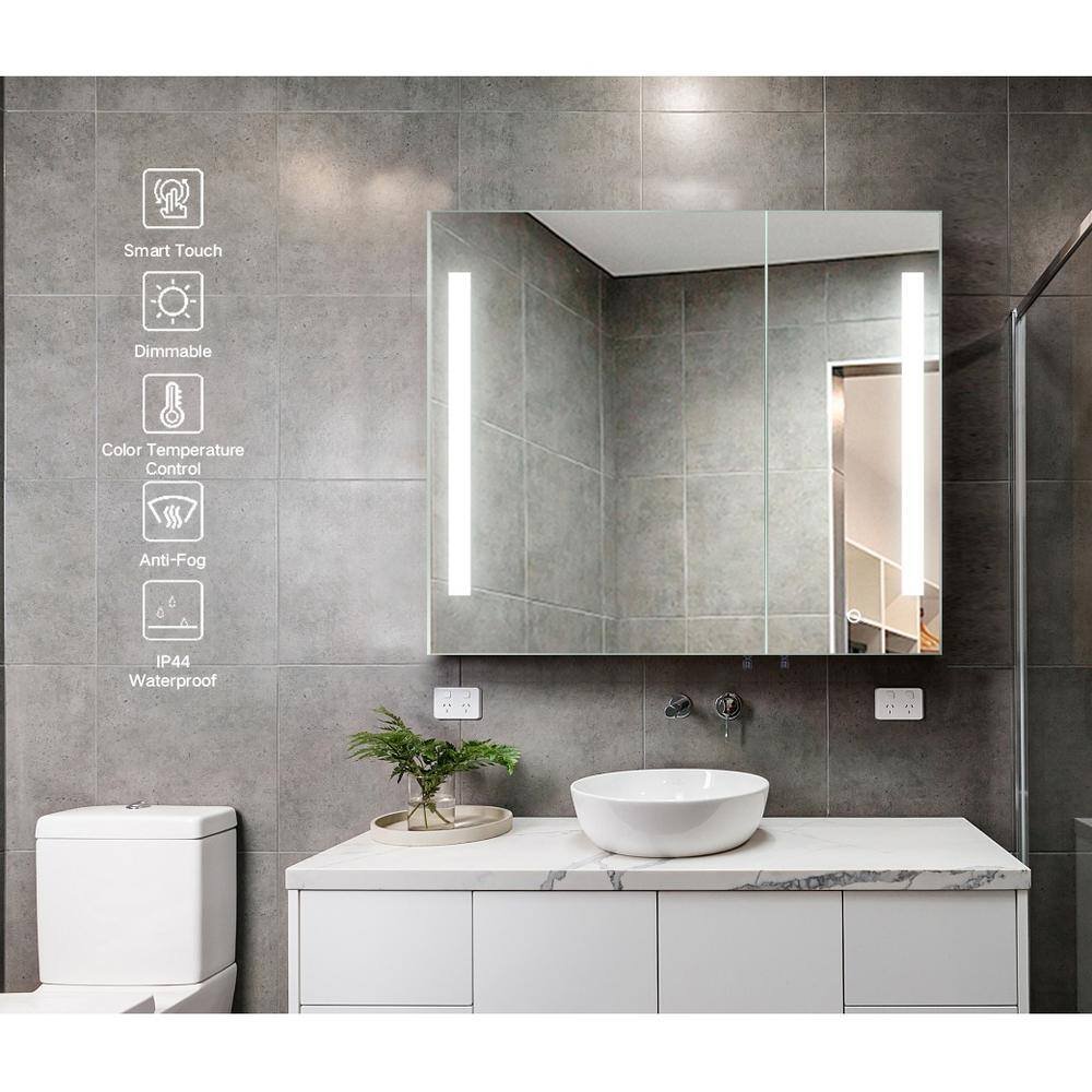 30 in. W x 26 in. H Rectangular Frameless High Quality Wall...