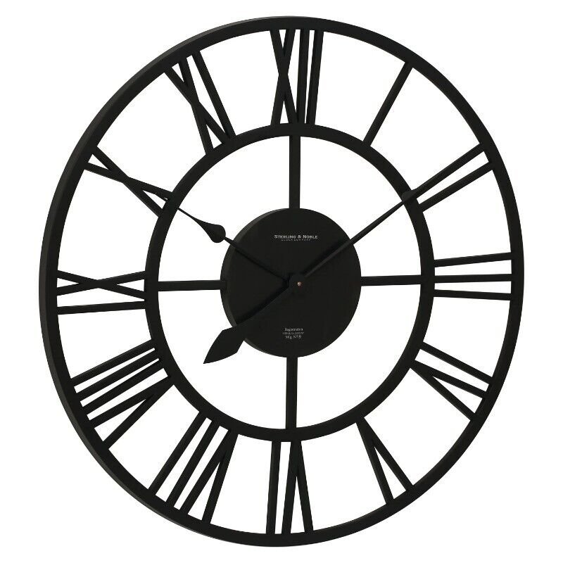 30" Open Faced Roman Numeral Analog Wall Clock