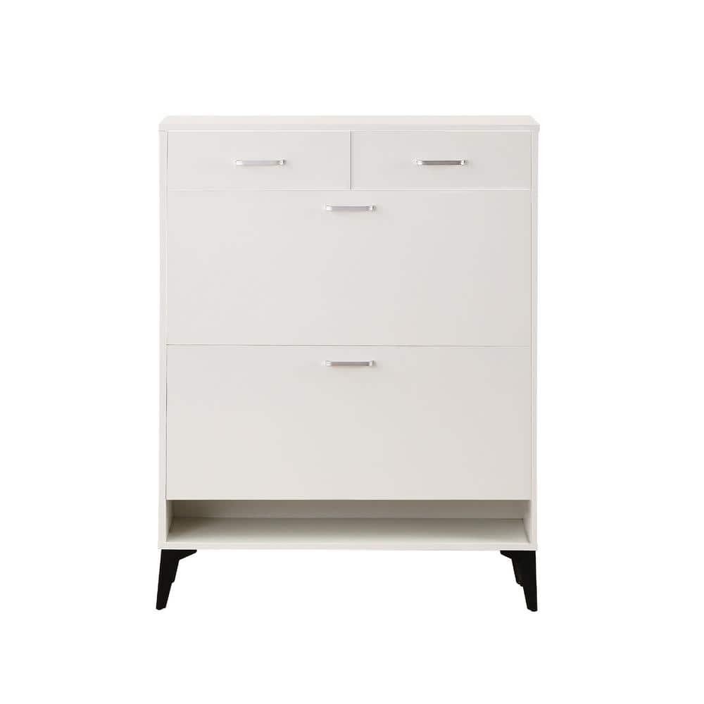 31.49 in. x 9.44 in. x 42.12 in. Freestanding Flip-Flop Shoe Cabinet...