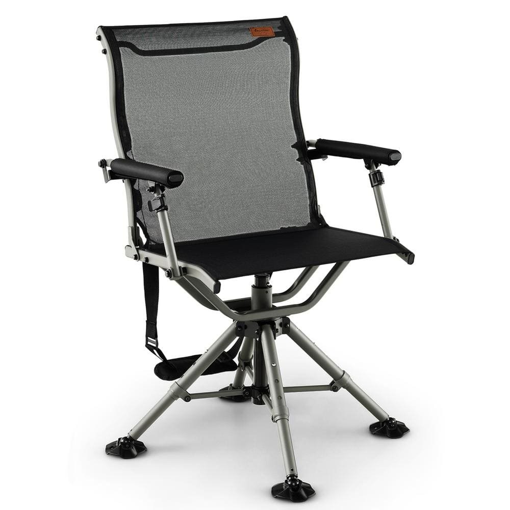 360 Degree Silent Swivel Hunting Chair with All-terrain Feet Pads Support 400...