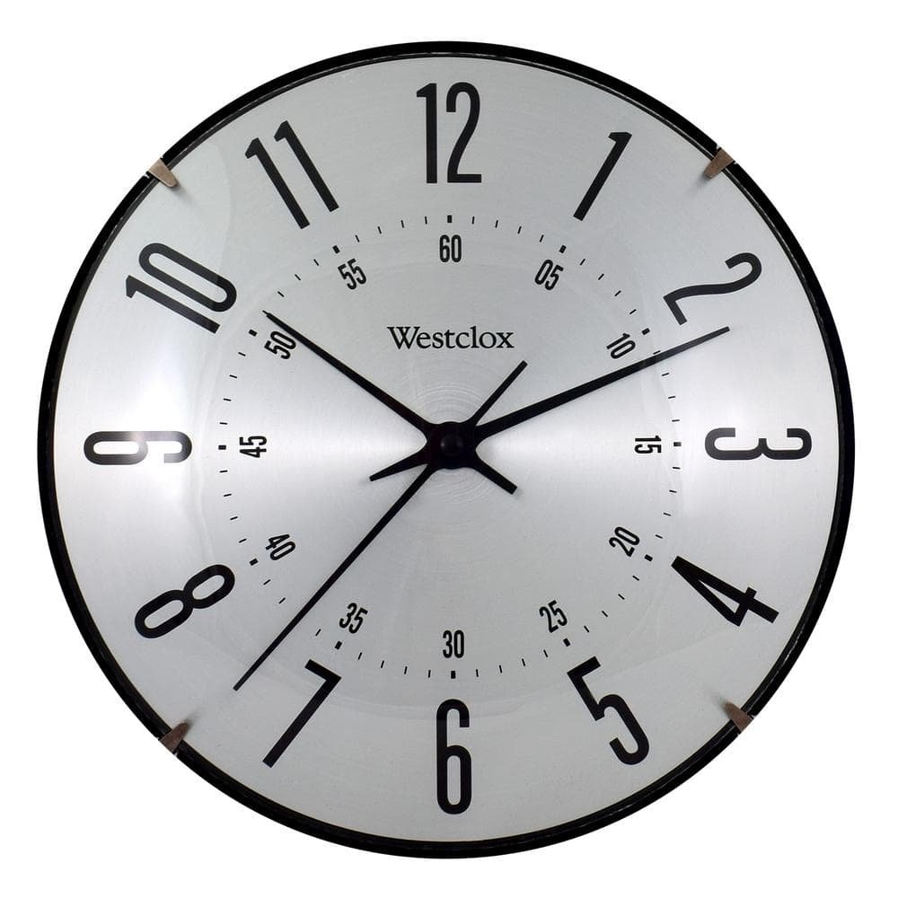 37065- Analog QA 10" Silver Aluminium Dial Wall Clock with dome Glass...