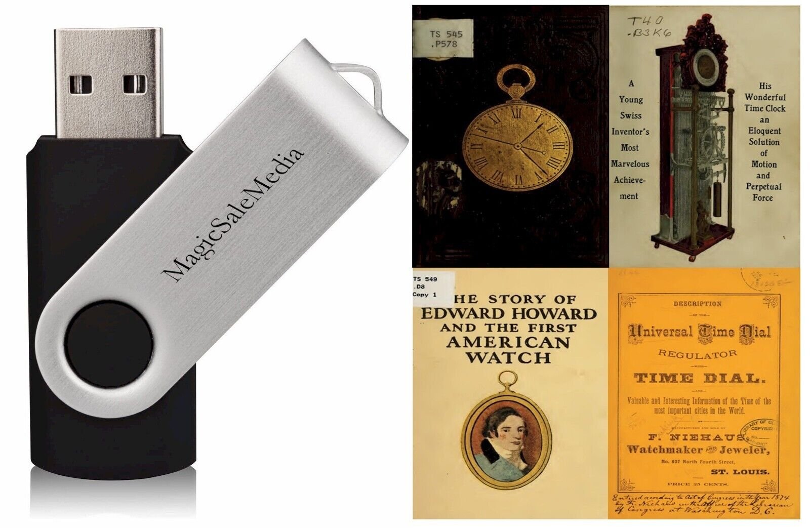 383 Old Rare Books on Horology Pocket Watch Clock Repair - All 3 Volumes on USB