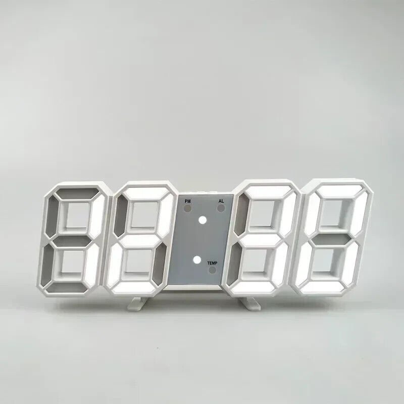 3D LED Digital Alarm Clock Wall Clock