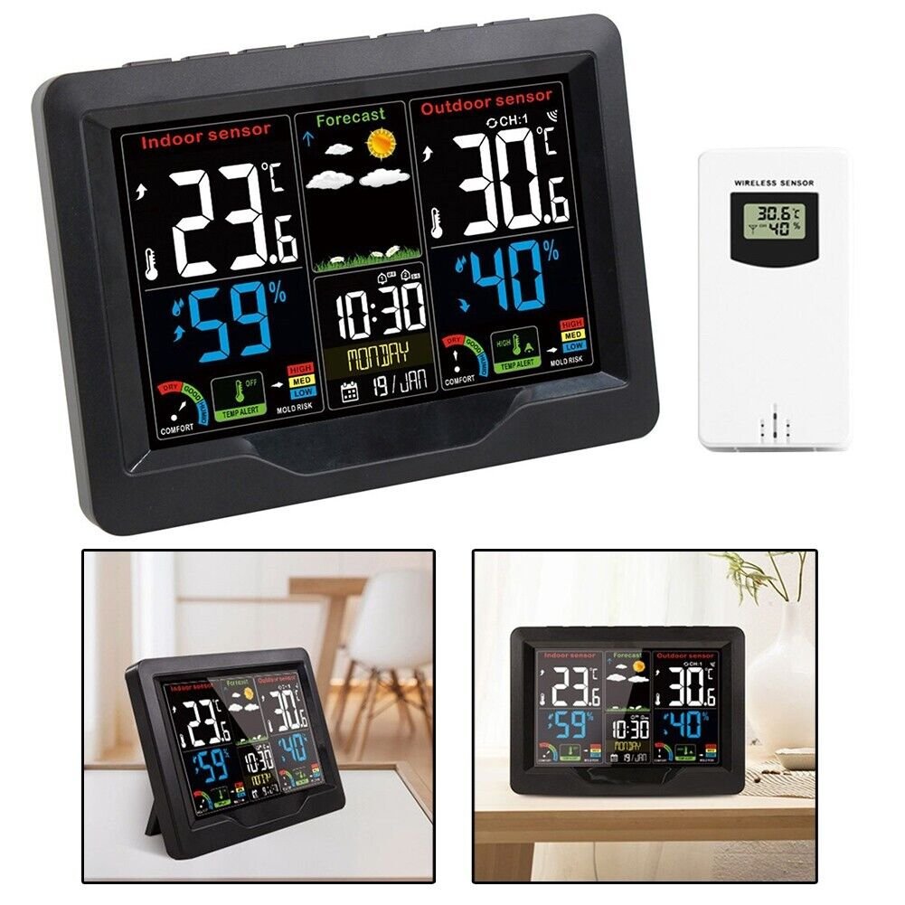 433MHz Wireless Weather Clock with Maximum Minimum Temperature Recording