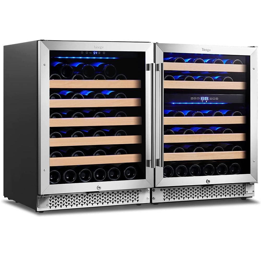 48 in. Triple Zone Cellar Cooling Unit 98-Bottles Built- in Wine Cooler...