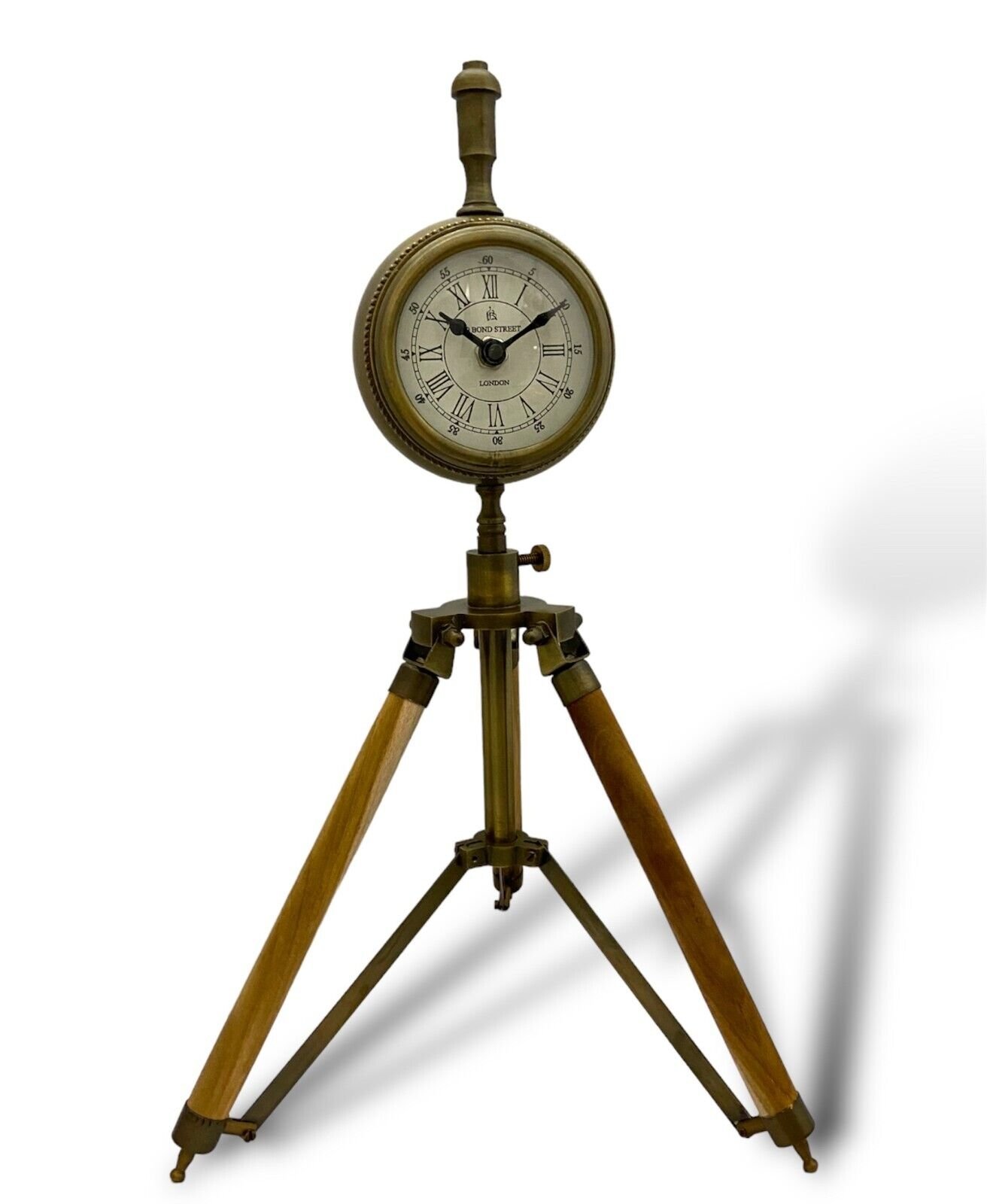 4" Clock on Tripod Stand - Vintage-Inspired Tabletop Accent