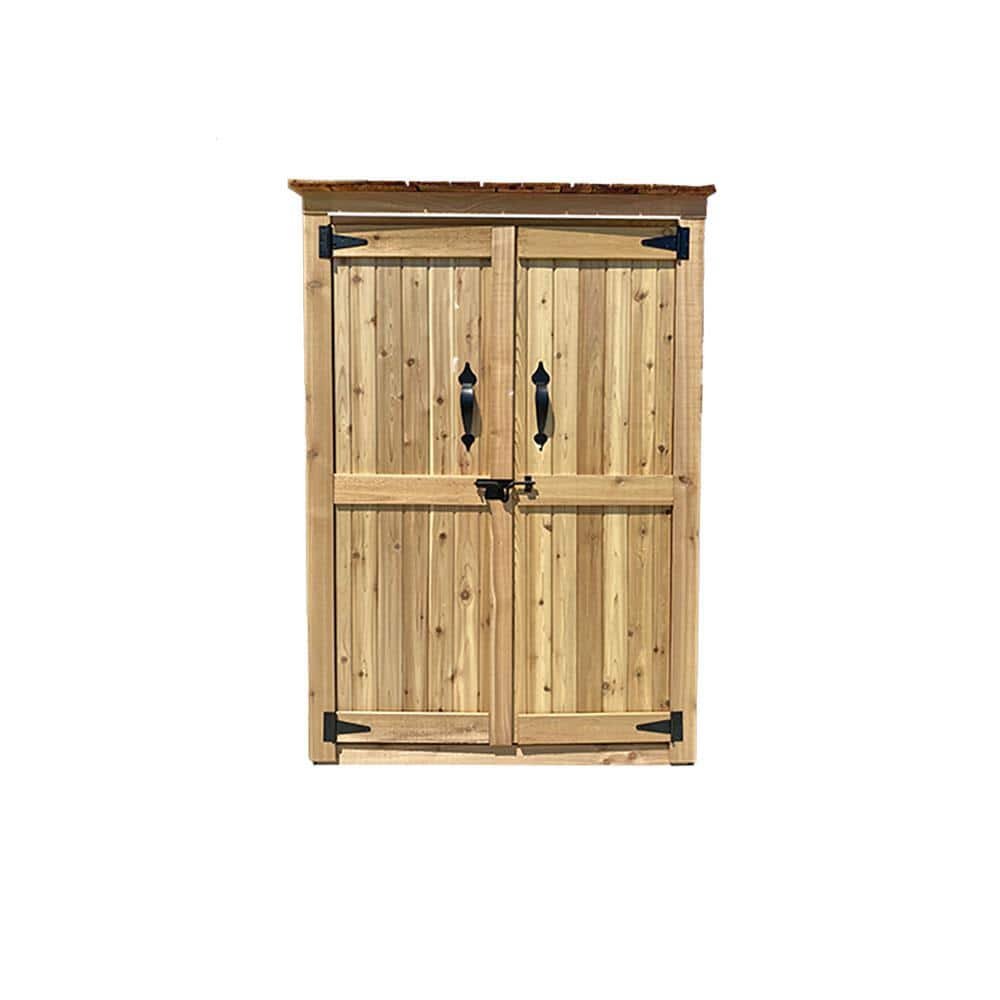 4 ft. W x 2 ft. D Wood Garden Storage Shed (8...
