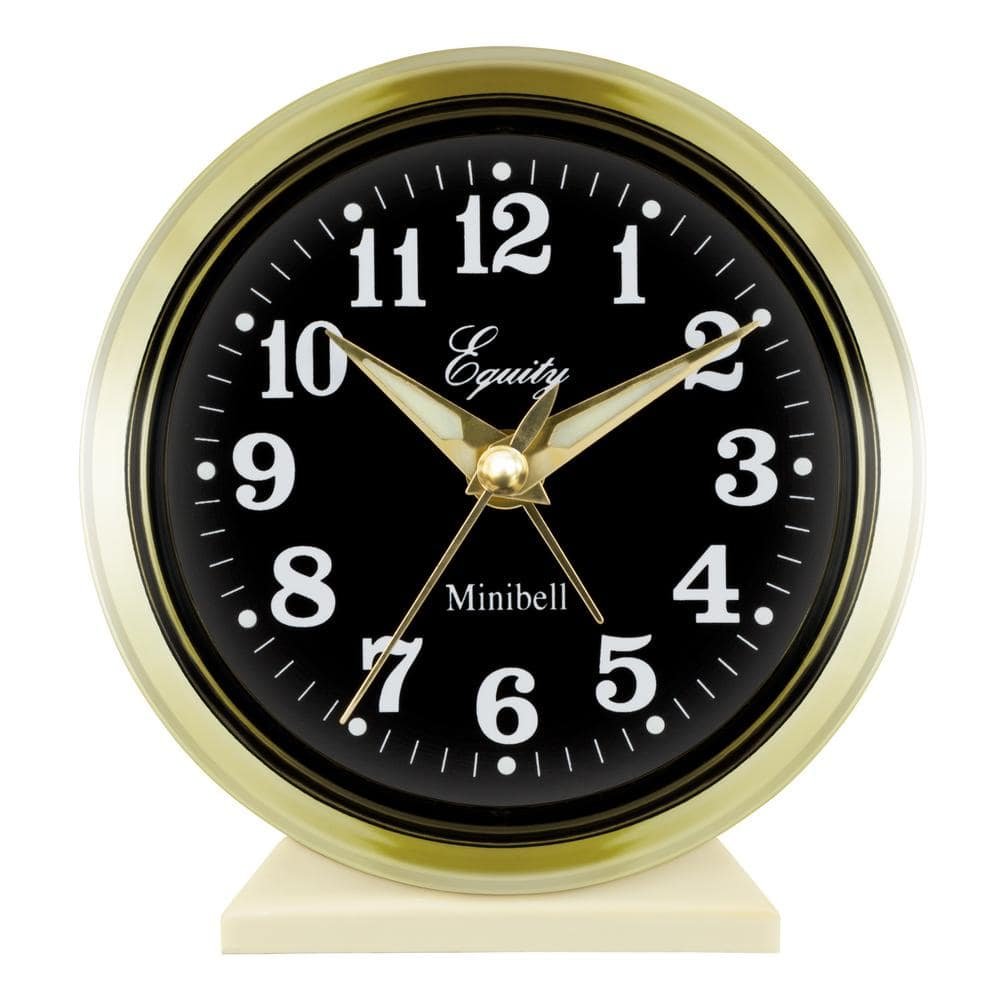 4 in. Round Loud Bell Keywind Analog Alarm Clock