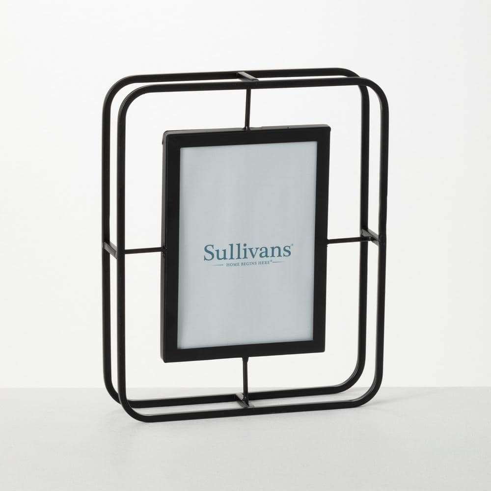 4 x 6 in. Black Abstract Wire Tabletop Picture Frame