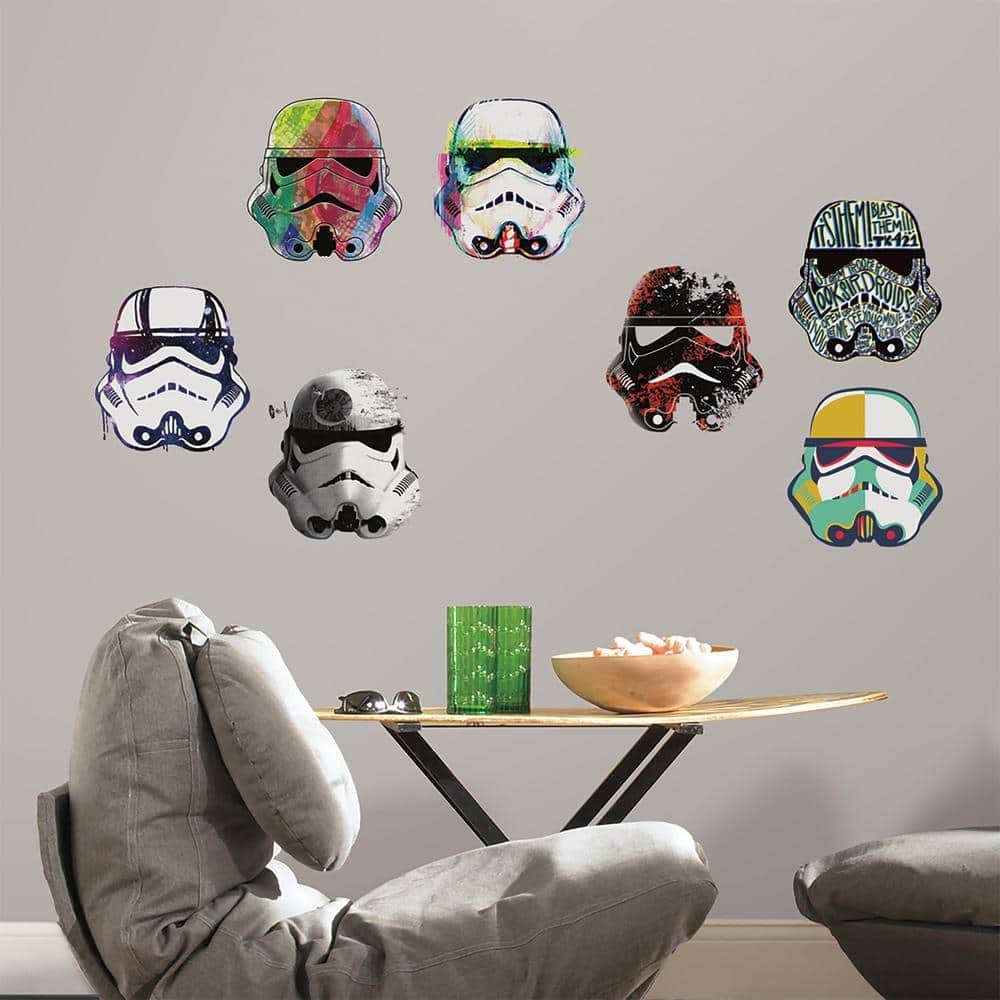 5 in. x 11.5 in. 8-Piece Star Wars Artistic Storm Trooper Heads...