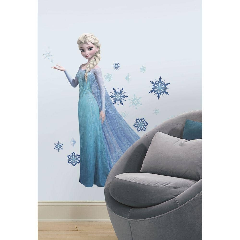 5 in. x 19 in. Frozen Elsa Peel and Stick Giant Wall...