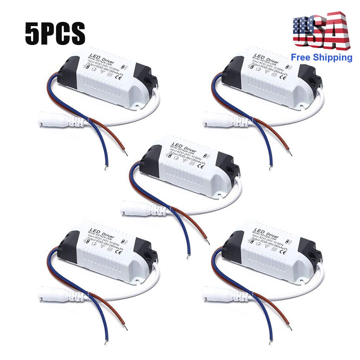 5pcs 18-24W LED Driver Power Supply Module Transformer Constant Current US STOCK