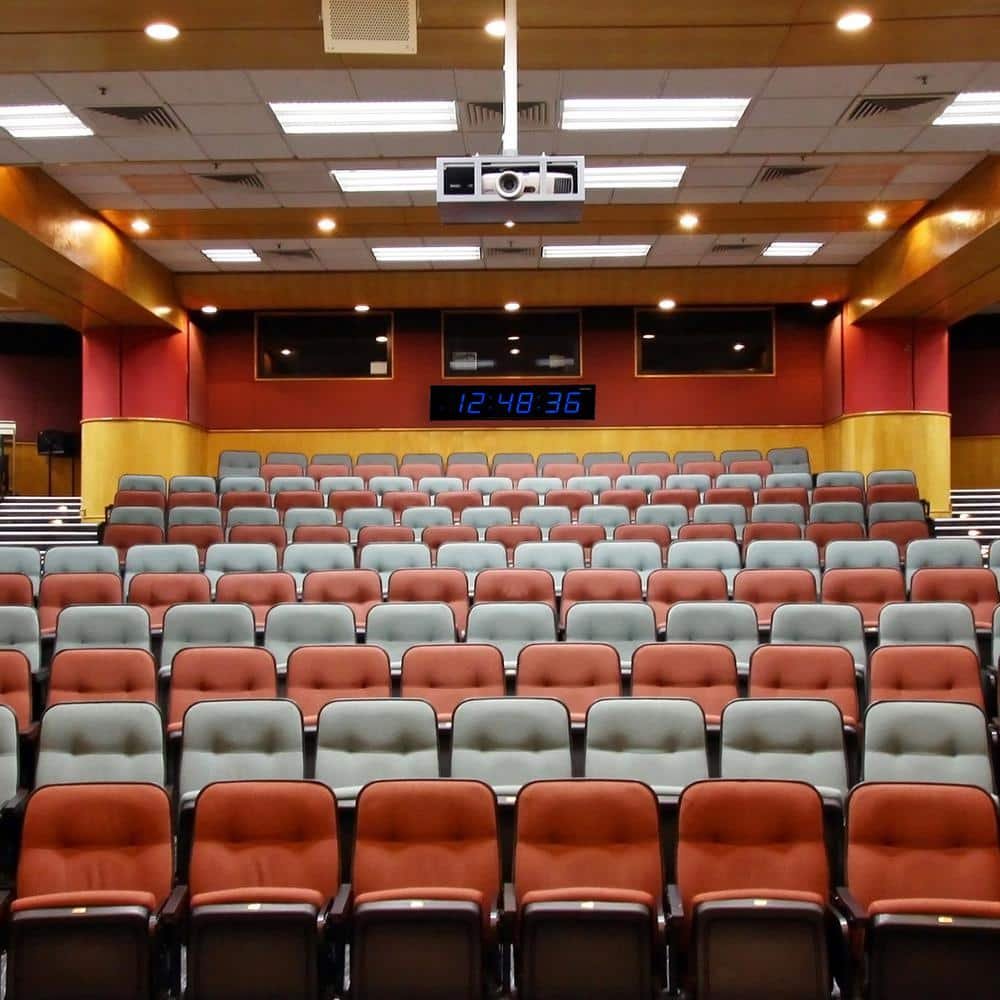 60 in. Blue Large Digital Wall Clock, LED Wall Clock with Stopwatch,...