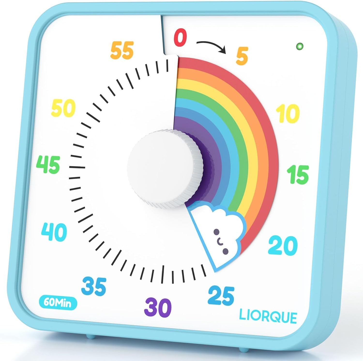 60 Minute Visual Timer for Kids and Adults, Non-Ticking 7.5 Inch Large Visual...