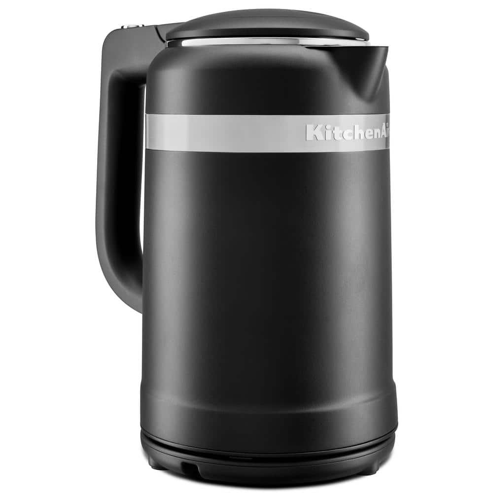 6.3-Cup Black Matte Electric Kettle with Dual Wall Insulation