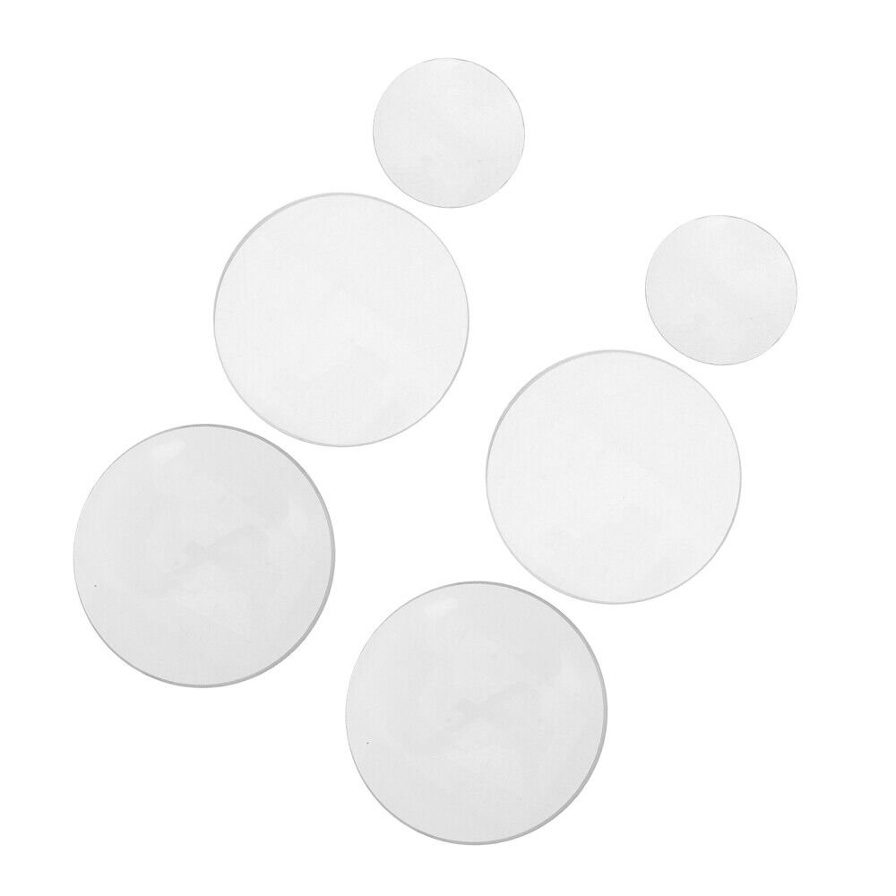 6 Pcs Convex Glass Lens Optical Lenses Prism Science Concave