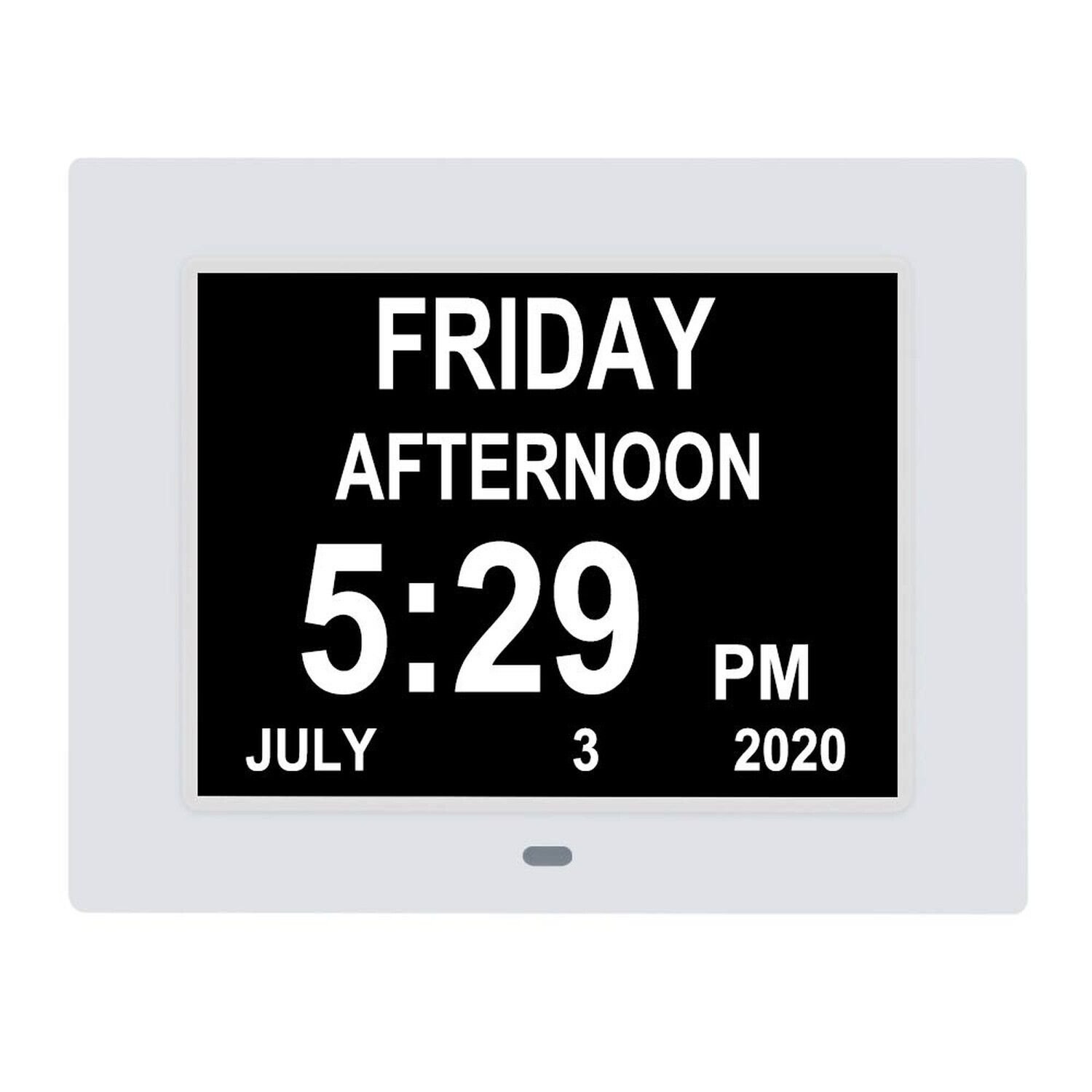 7.1 inch Digital Clock with 8 Alarms, Large Display Wall Clocks with Date and...