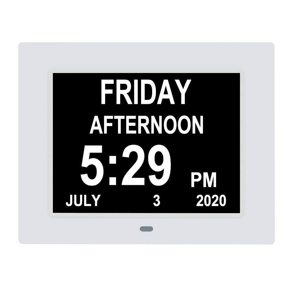 7.1 inch Digital Clock with 8 Alarms, Large Display Wall Clocks with Date and...